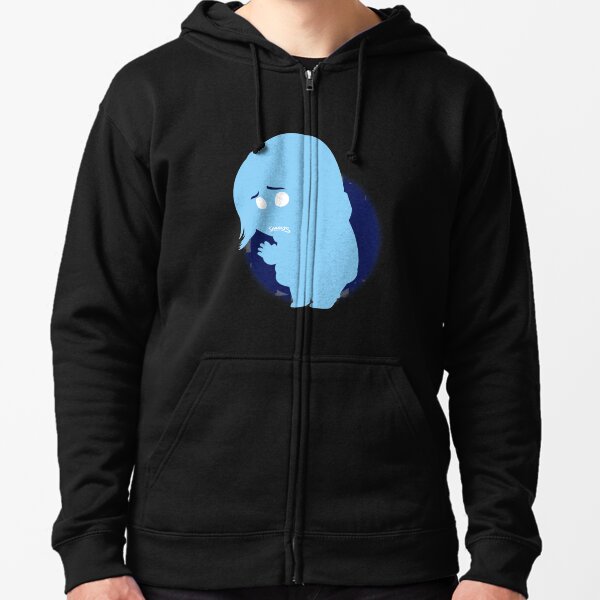 Sadness | Inside Out Zipped Hoodie