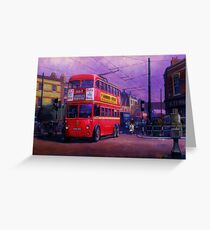 London trolleybus Greeting Card