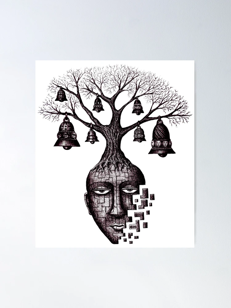 Black And White Ink Drawing Pen And Ink Drawing For Inktober Secret