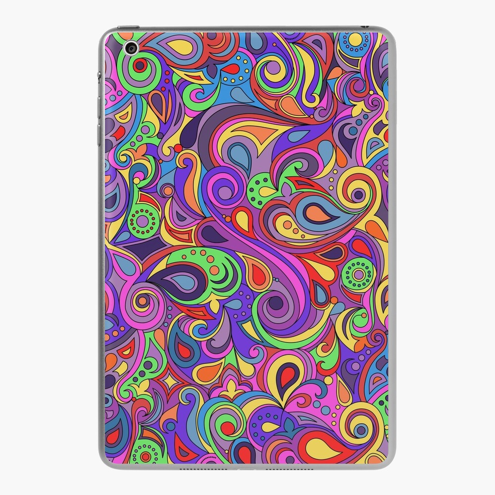 Groovy Vinyl Records, Colorful with Daisy iPad Folio Case by Bobbie Val