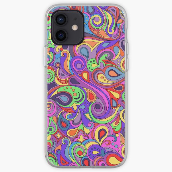 Groovy Psychedelic Hippy Paisley Pattern iPhone Soft Case