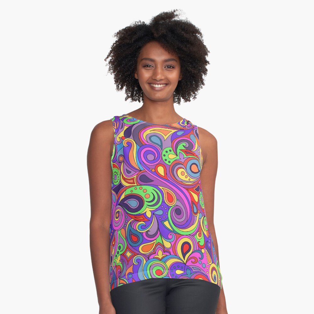 Groovy Psychedelic Hippy Paisley Pattern Graphic T-Shirt Dress for Sale by  ArtformDesigns