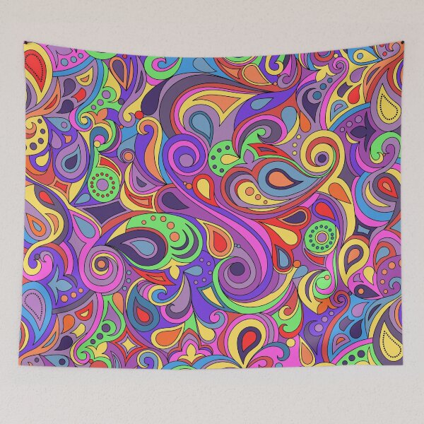 Item preview, Groovy Psychedelic Hippy Paisley Pattern designed and sold by ArtformDesigns.