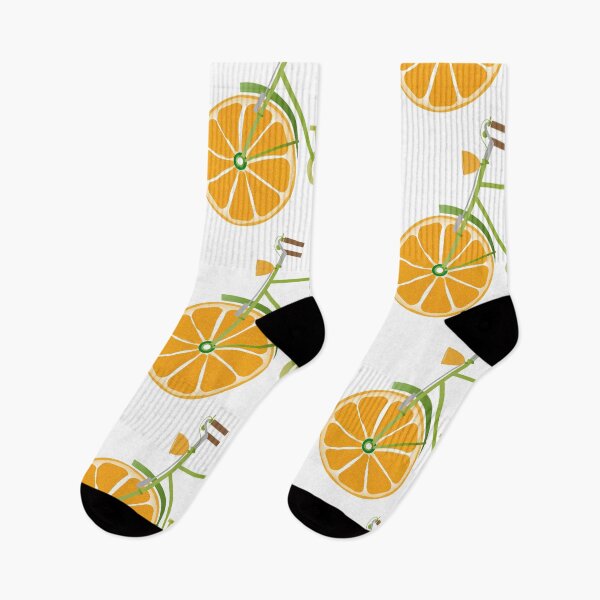 Item preview, funny green bike with slices of orange wheels designed and sold by Kisho.