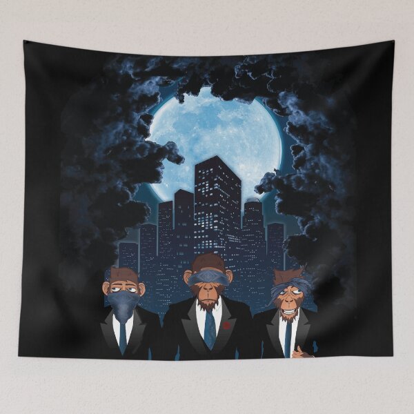 Item preview, Midnight Blues X 3 Wise Monkeys designed and sold by PrinceDesigns.