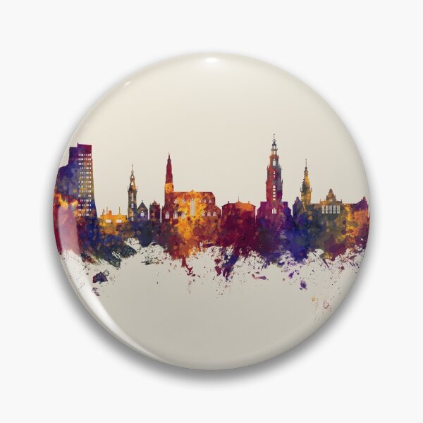 Item preview, Groningen The Netherlands Skyline designed and sold by ArtPrints.