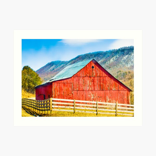 Old Red Barn Art Print