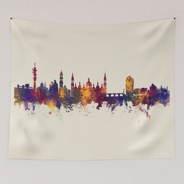 Item preview, Zaragoza Spain Skyline designed and sold by ArtPrints.