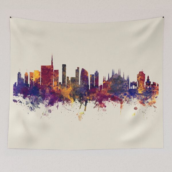 Item preview, Milan Italy Skyline designed and sold by ArtPrints.