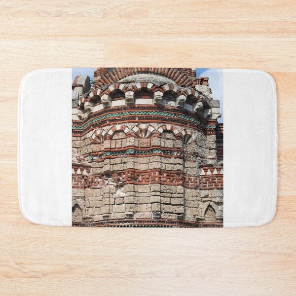 Item preview, Church of Christ Pantocrator colorful walls detail old town Nessebar Bulgaria designed and sold by goceris.