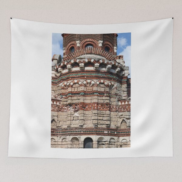 Item preview, Church of Christ Pantocrator colorful walls detail old town Nessebar Bulgaria designed and sold by goceris.