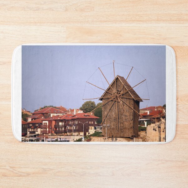 Item preview, old wooden windmill in Nessebar Bulgaria designed and sold by goceris.