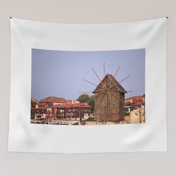 Item preview, old wooden windmill in Nessebar Bulgaria designed and sold by goceris.