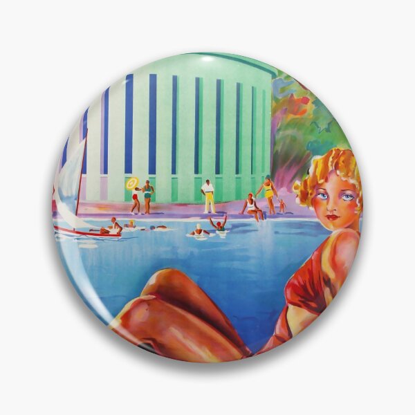 Item preview, Grece Loutraki vintage travel poster designed and sold by stickart-marek.