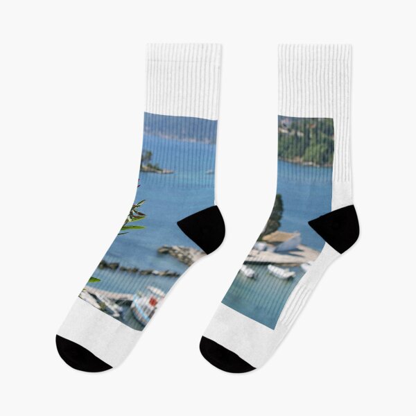 Item preview, Flower and blured Vlacherna monastery Corfu island Greece designed and sold by goceris.