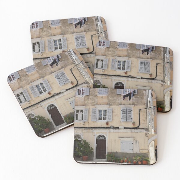Item preview, Old building facade Corfu town Greece designed and sold by goceris.
