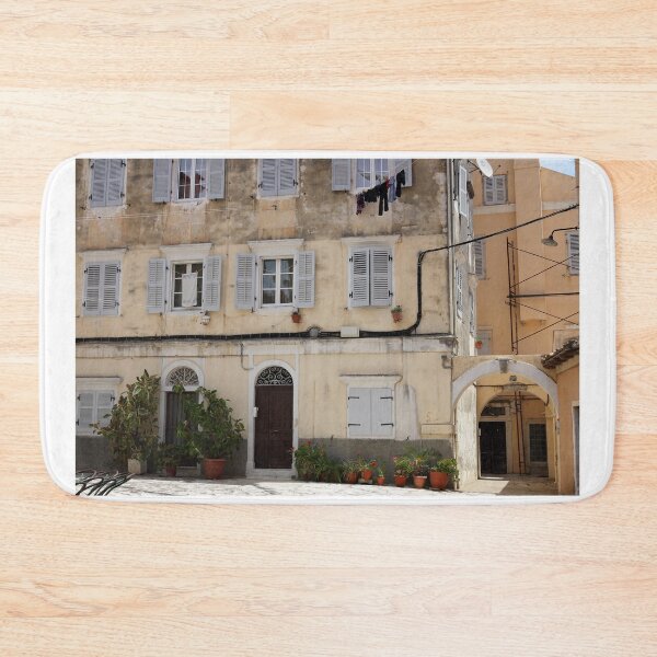Item preview, Old building facade Corfu town Greece designed and sold by goceris.