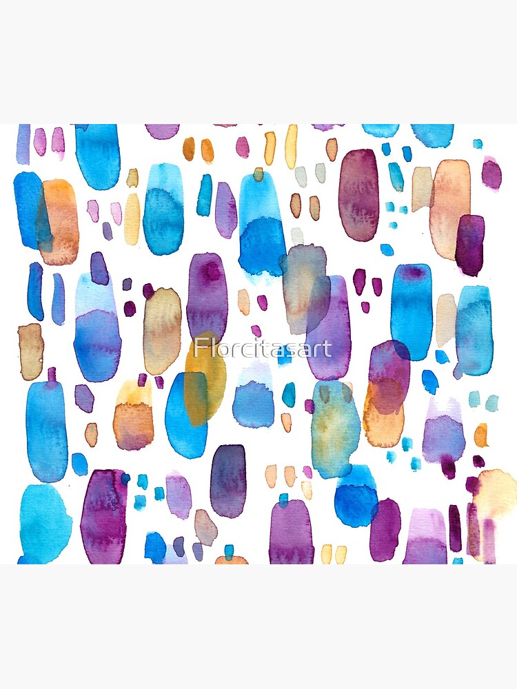 Watercolors blue and purple strokes by Florcitasart