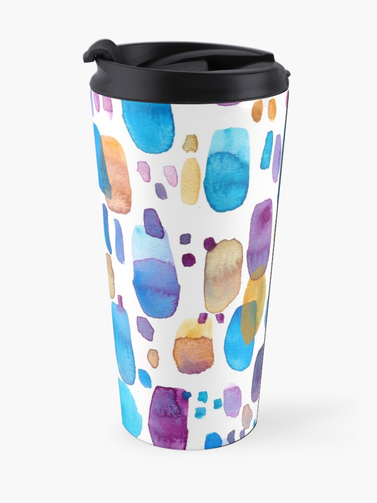 Alternate view of Watercolors blue and purple strokes Travel Mug
