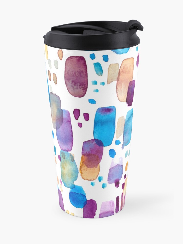 Alternate view of Watercolors blue and purple strokes Travel Mug