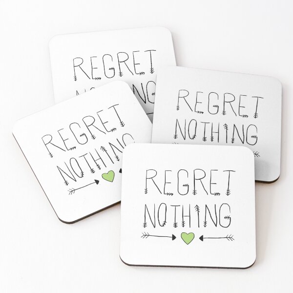 Item preview, no regrets designed and sold by GeekitCool.