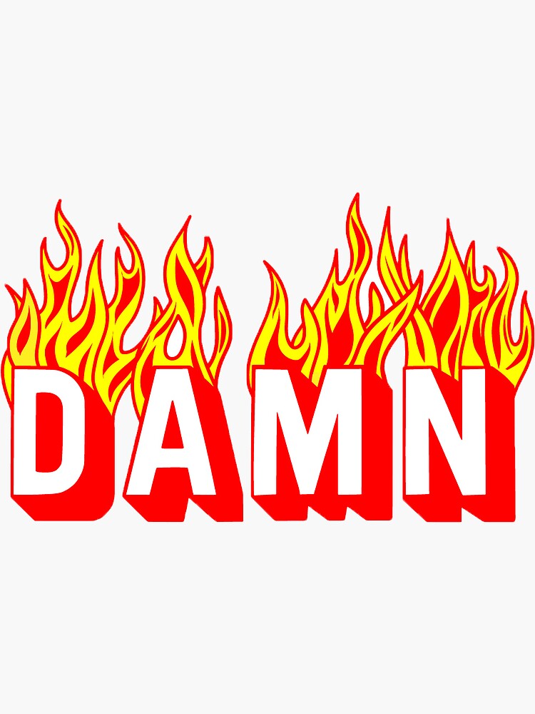 "Hot Damn!" Sticker for Sale by ampersandesign Redbubble
