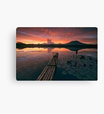 Burning Lake Canvas Print