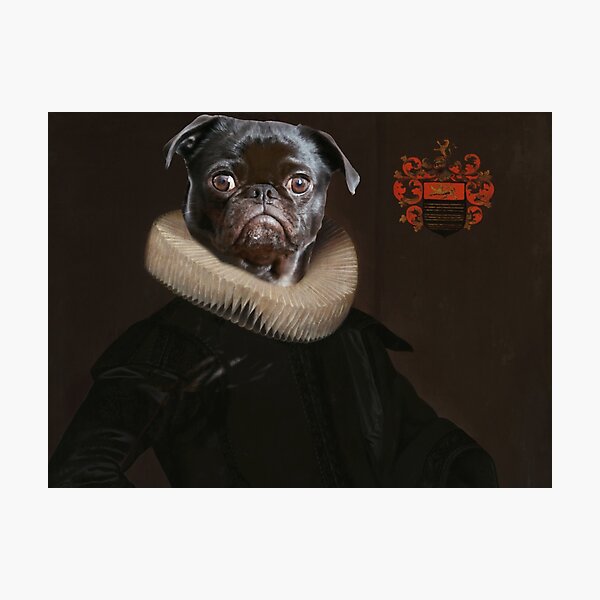 Item preview, Pug Dog Renaissance Portrait designed and sold by everyspender.