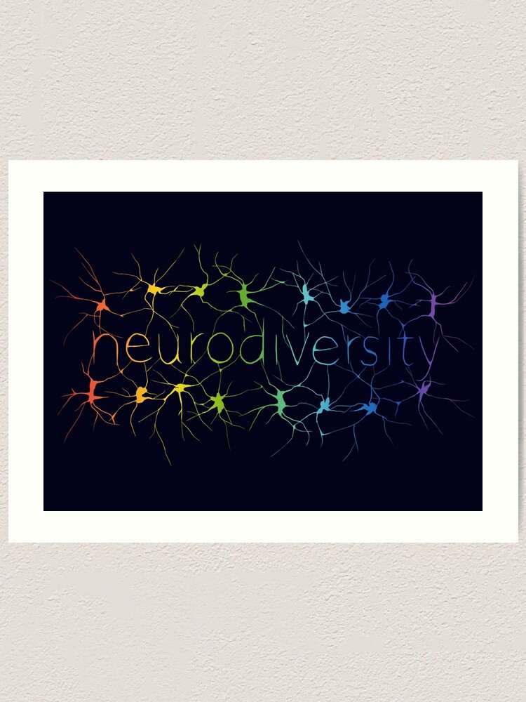 Alternate view of Neuron Diversity - Classic Rainbow Art Print