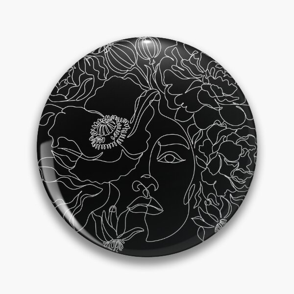 Item preview, Woman Line Art Print | Woman Line Drawing | single line wall art | Woman Line Illustration | Fine Line Poster | Black White Poster. Flower designed and sold by OneLinePrint.