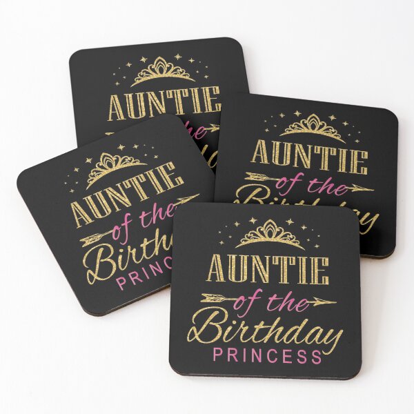 Item preview, Auntie Of The Birthday Princess Girls Party print designed and sold by Grabitees.