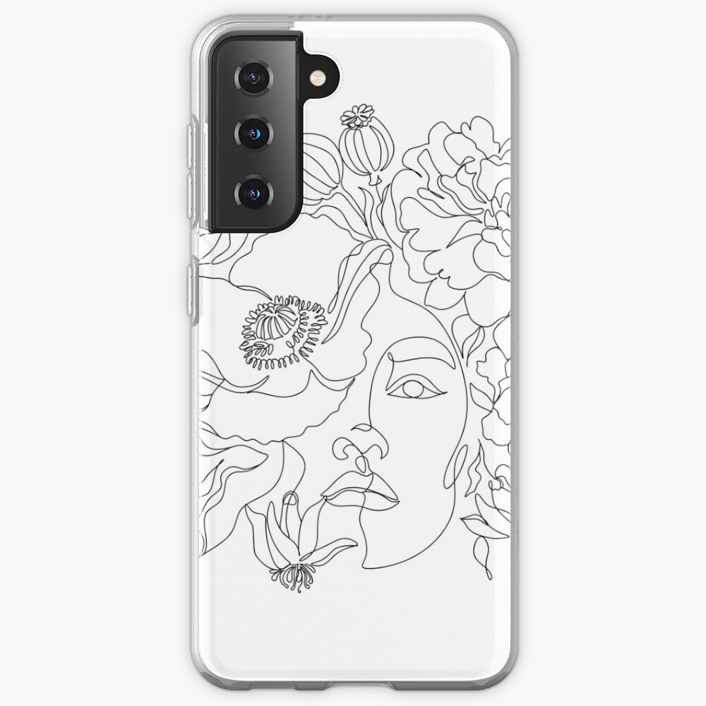 Abstract Faces Outline Samsung Case – BingCases