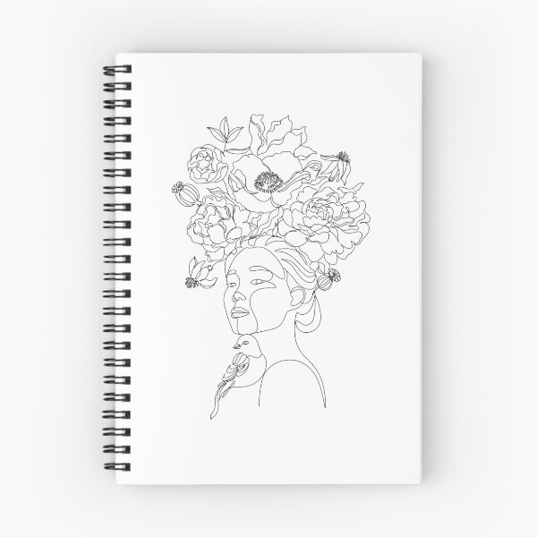 Item preview, Woman with flowers line drawing. Minimalist art. Line art. Line logo. Florist shop. Girl with flowers illustration.  designed and sold by OneLinePrint.