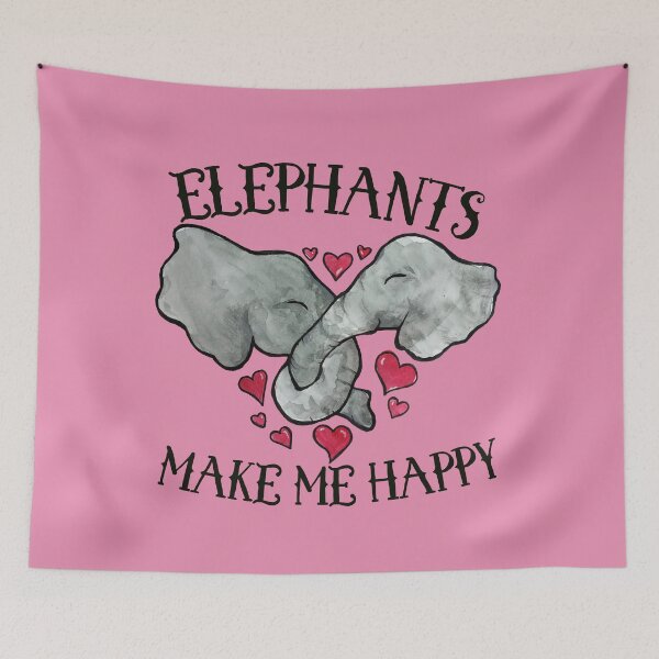 Item preview, Elephants make me happy designed and sold by FrictionMaxxing.