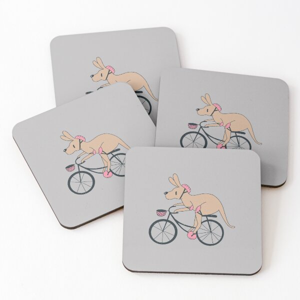 Item preview, Cute kangaroo rides a bicycle designed and sold by DerSenat.