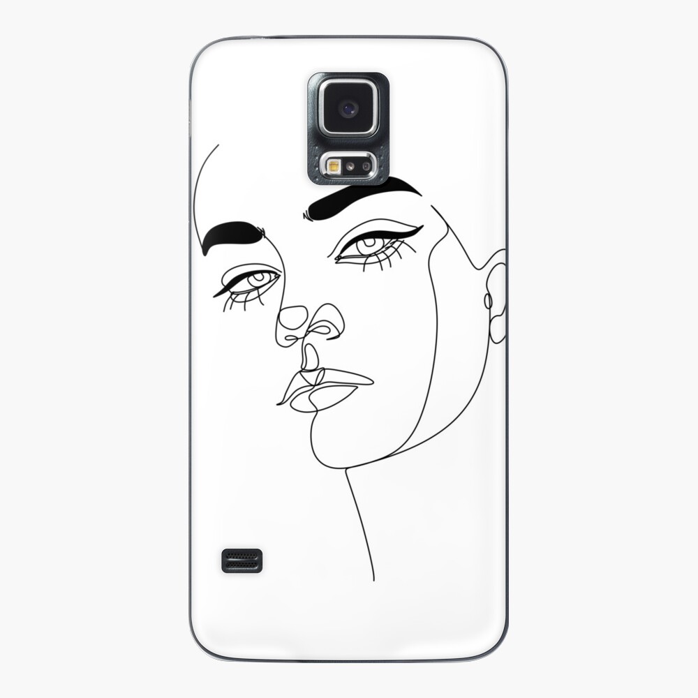 Abstract Faces Outline Samsung Case – BingCases