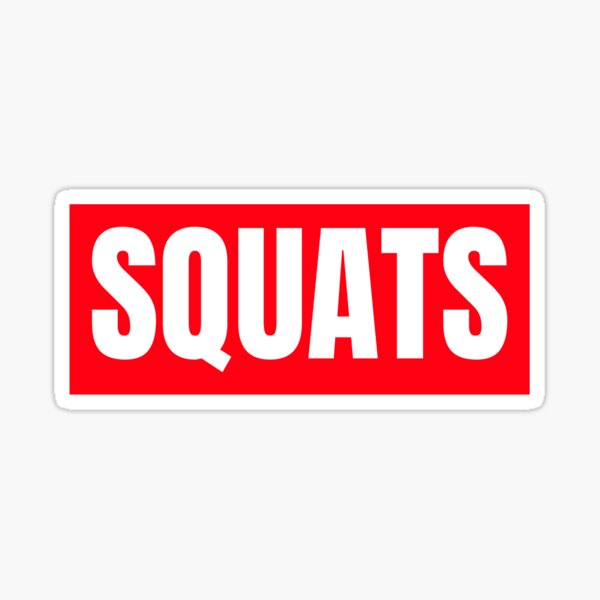 Item preview, SQUATS Red Logo designed and sold by HeavyLiftGift.