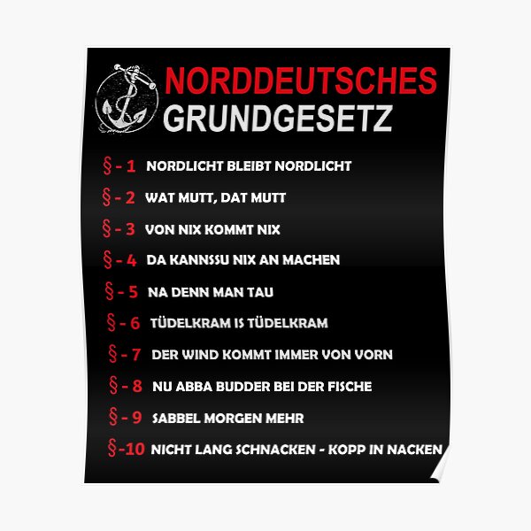 39+ Lebensweisheit sprueche vogel , Poster Plattdeutsch Redbubble