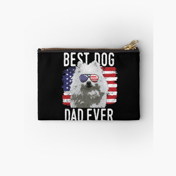 Item preview, American Flag Best Dog Dad Ever American Eskimo Dogs USA designed and sold by Fair-Tees.