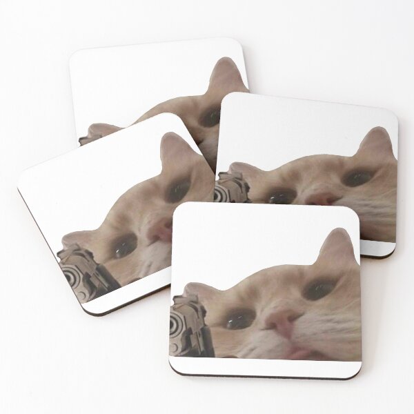 Item preview, cat with a gun sticker designed and sold by -crazycatlady-.