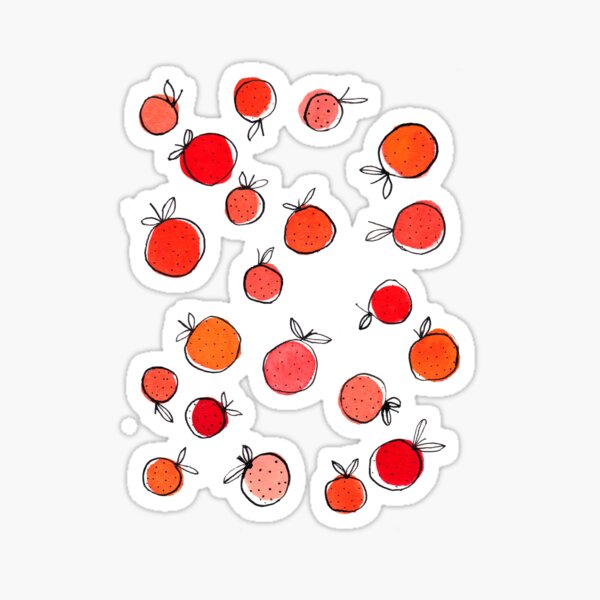 Item preview, Sinas. Oranges, Naranjas Watercolor and ink original work designed and sold by Florcitasart.