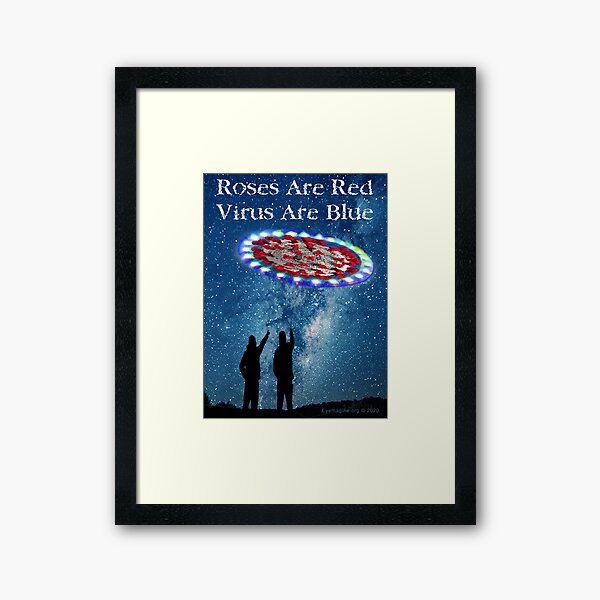 Virus Are Blue Framed Art Print