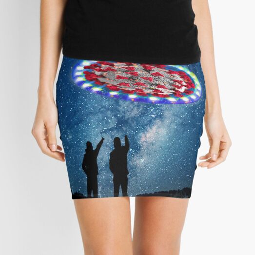 Virus Are Blue Mini Skirt