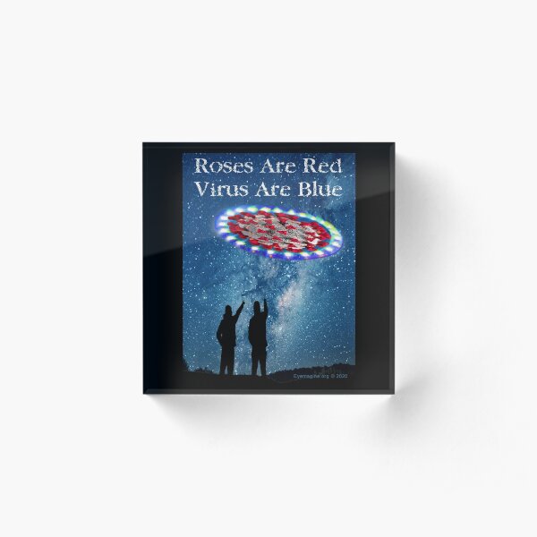 Virus Are Blue Acrylic Block