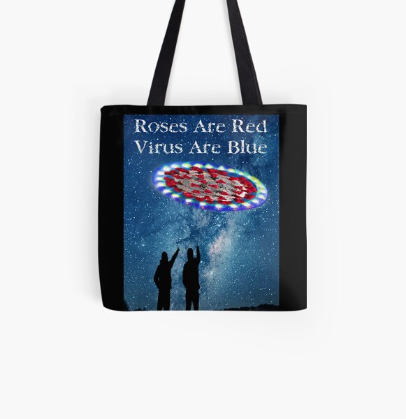 Virus Are Blue All Over Print Tote Bag