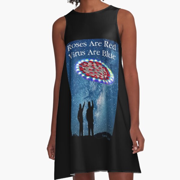 Virus Are Blue A-Line Dress