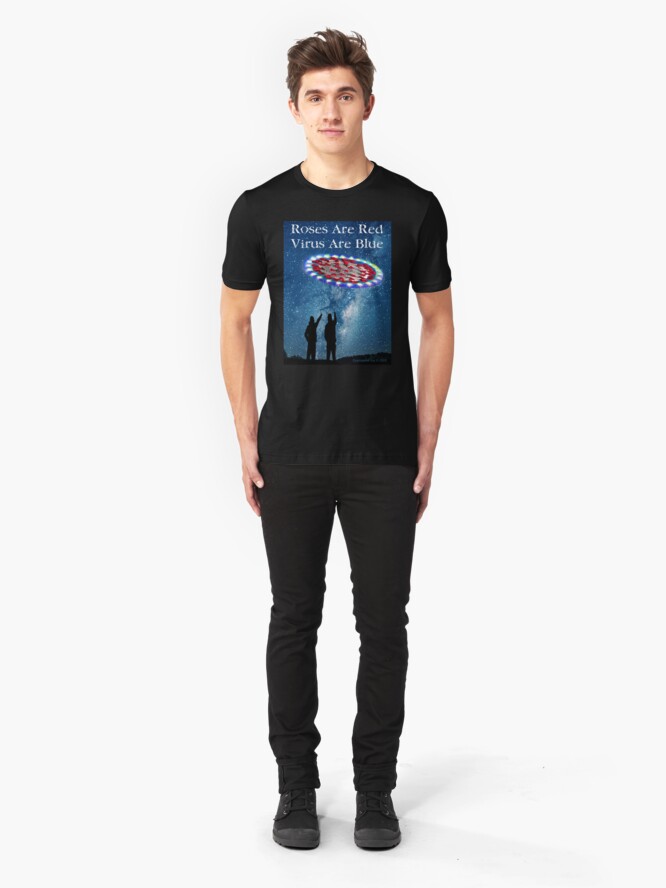 Alternate view of Virus Are Blue Slim Fit T-Shirt