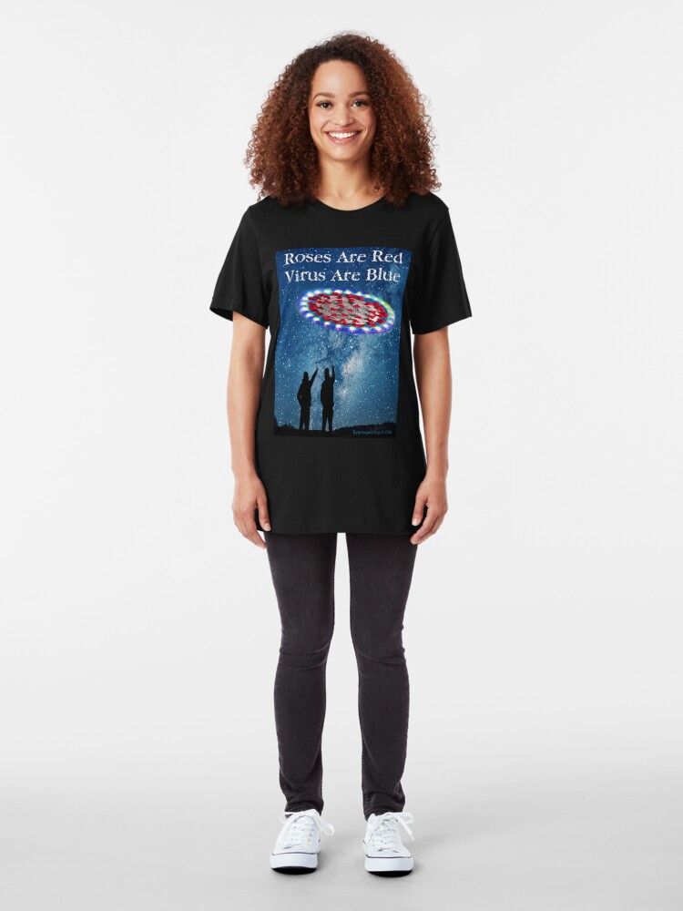 Alternate view of Virus Are Blue Slim Fit T-Shirt