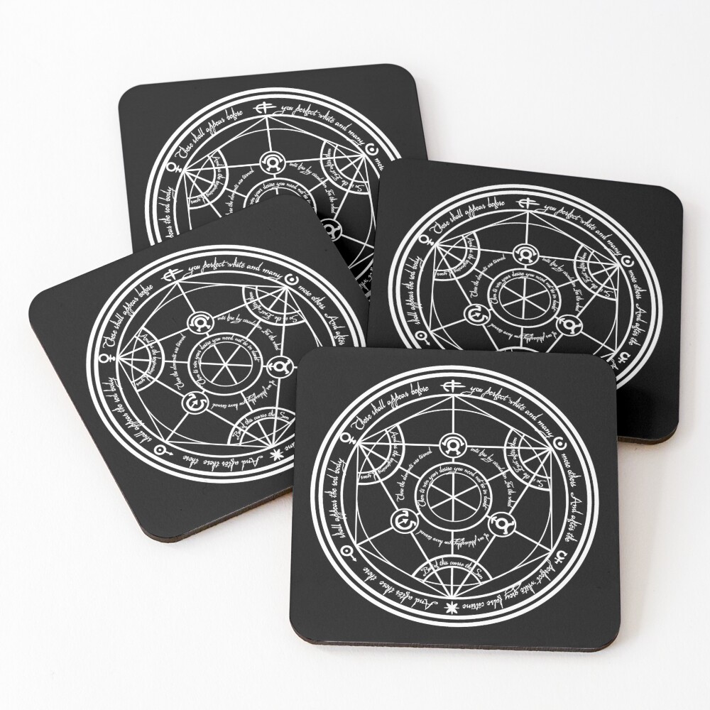 Human Transmutation Circle Coasters (Set of 4)