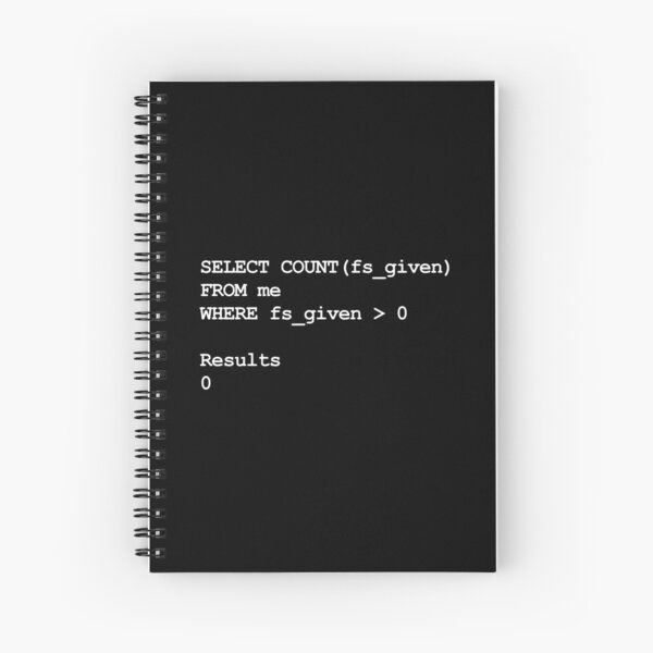 Funny SQL Programming Joke Developer Spiral Notebook